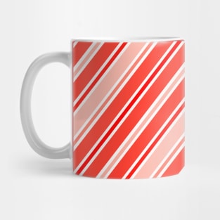 Red Candy Cane Stripes Mint Holiday Pattern Mug